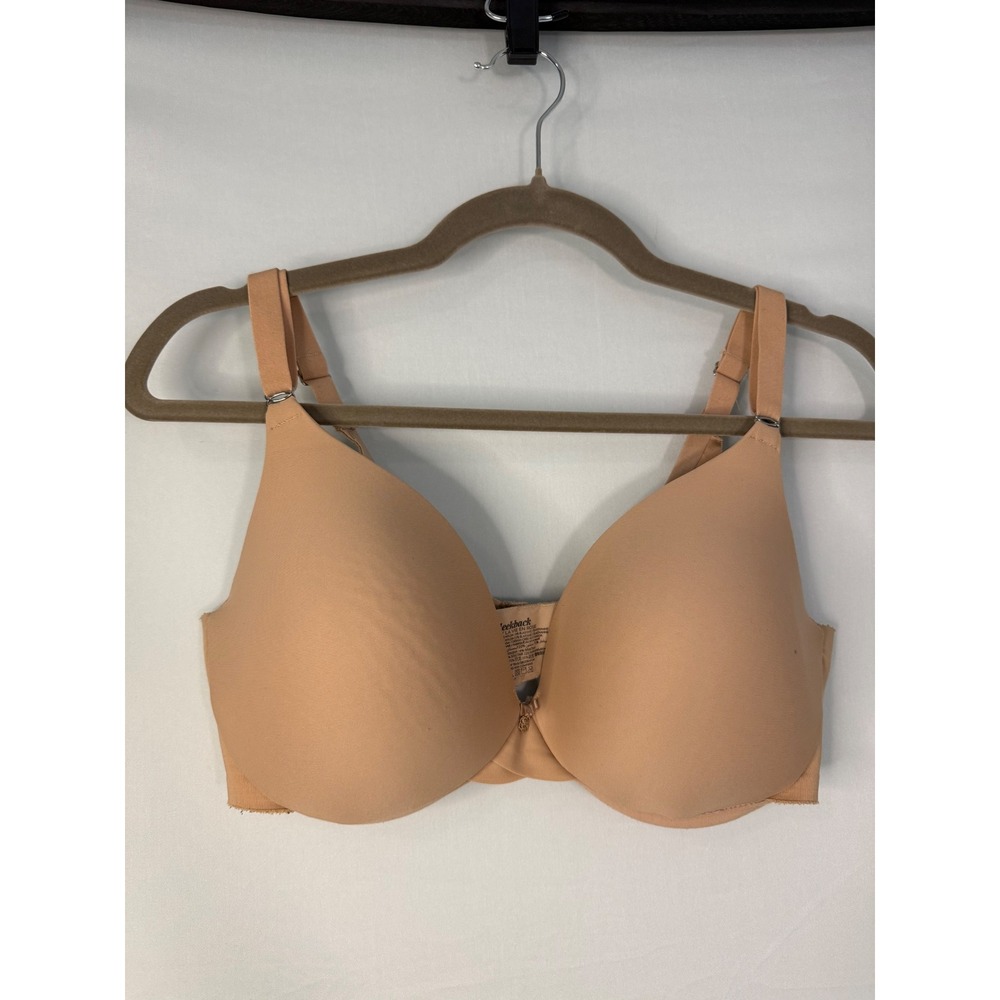 La Vie en Rose Sleekback T-Shirt Bra Womens 36D Beige Underwire Seamless Back